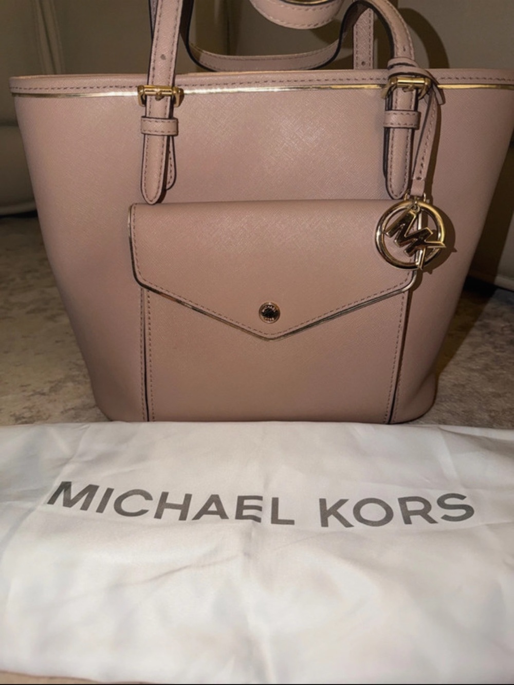 Michael Kors Blush Pink Saffiano Leather Tote